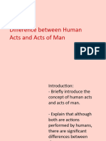 Difference Between Human Acts and Acts of Man