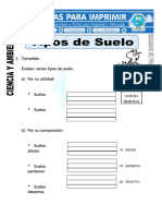 Ficha de Tipos de Suelo para Segundo de Primaria