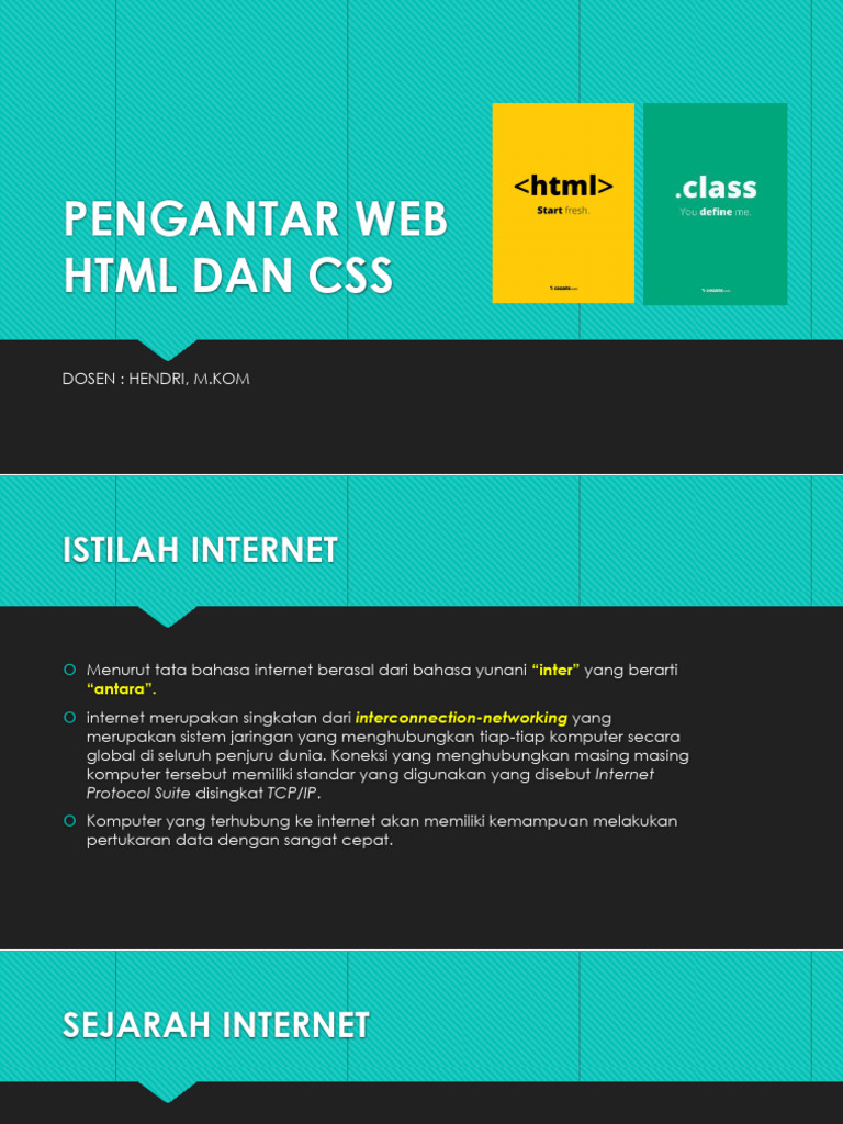 Pengantar HTML dan CSS untuk Web | PDF | Komputer