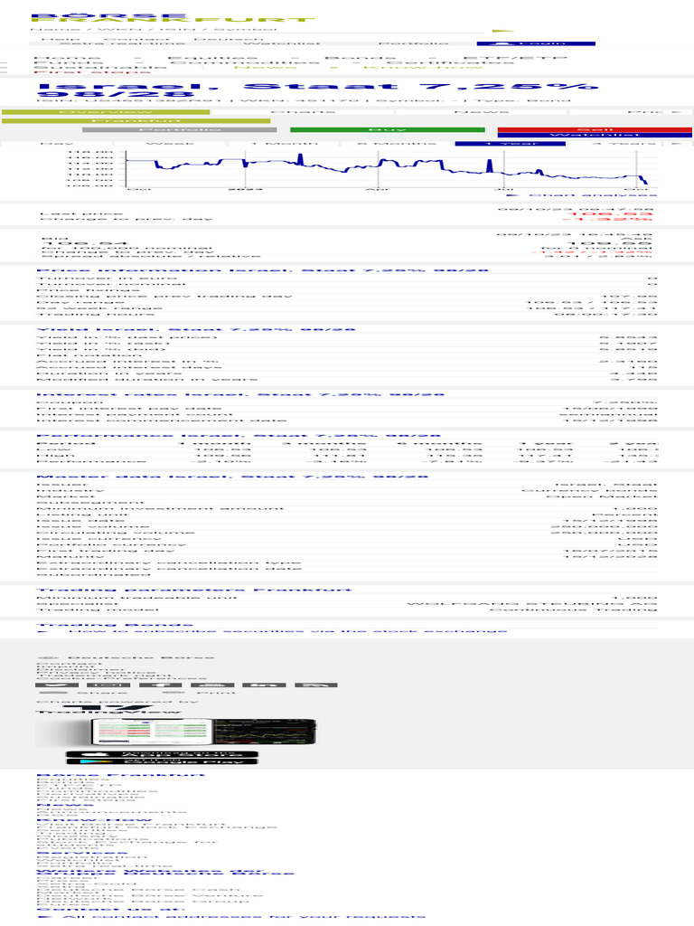 Israel 7.25% Bond Pricing Details | PDF | Bonds (Finance) | Financial ...