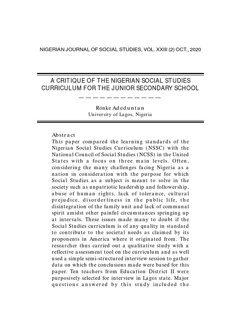 a-critique-of-the-nigerian-social-studies-curriculum-pdf-curriculum