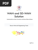 Analyzing Business Goals, Constraints and Sizing of WAN Network