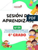 SESIÓN 5, COMUNICACION  4TO,  NOS INFORMAMOS SOBRE LOS ACONTECIMIENTOS SUCEDIDOS.