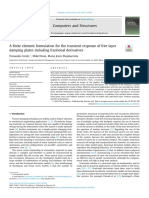 A Finite Element Formulation For The Transient Response of Free Layer Damping Plates Including Fractional Derivatives