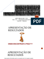 Apresentação Dos Resultados - NBR ISO IEC 17025