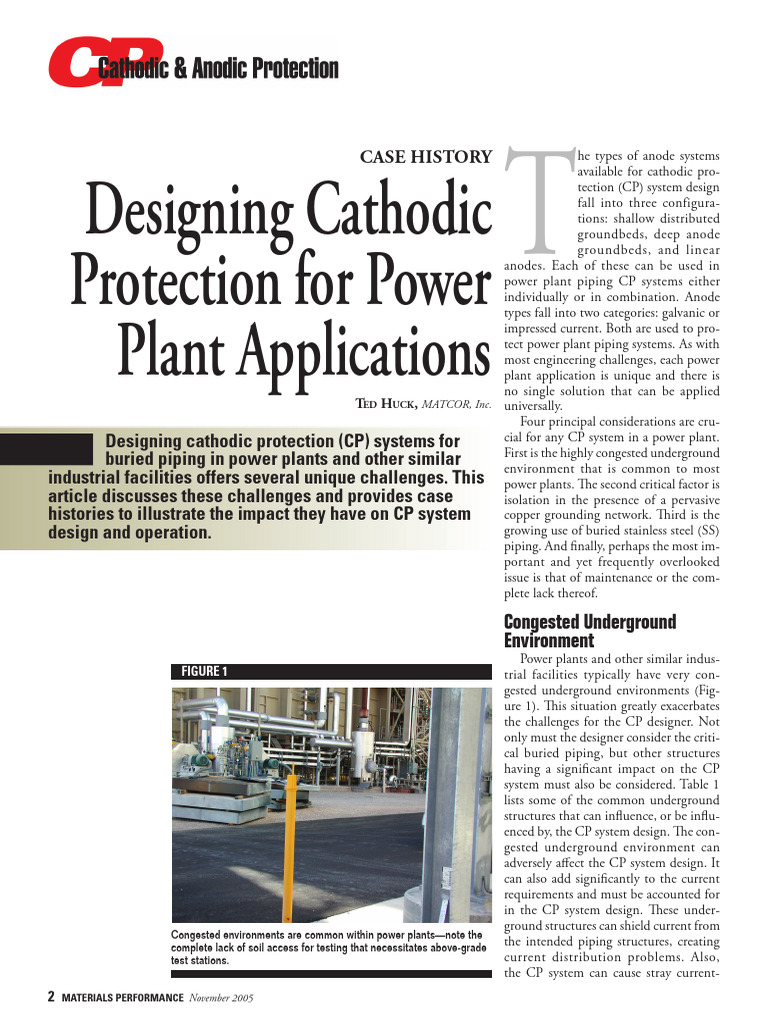 Cathodic Protection Design for Power Plants | PDF | Deep Foundation ...