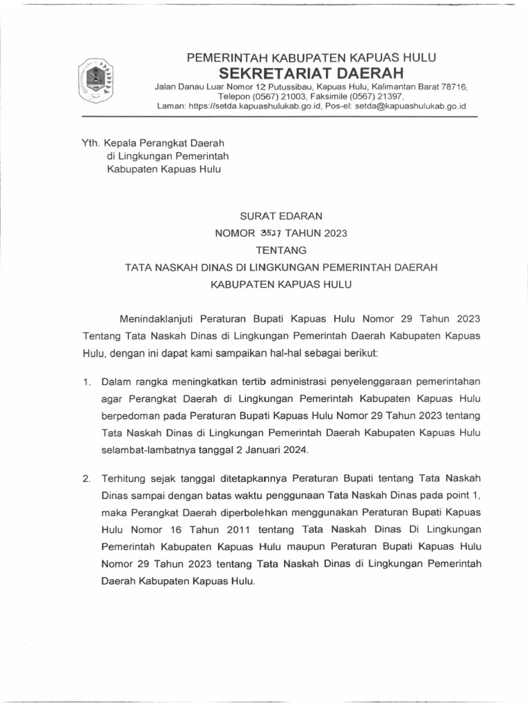 Surat Edaran TND 2023 | PDF