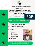 Budget and Saving Workshp