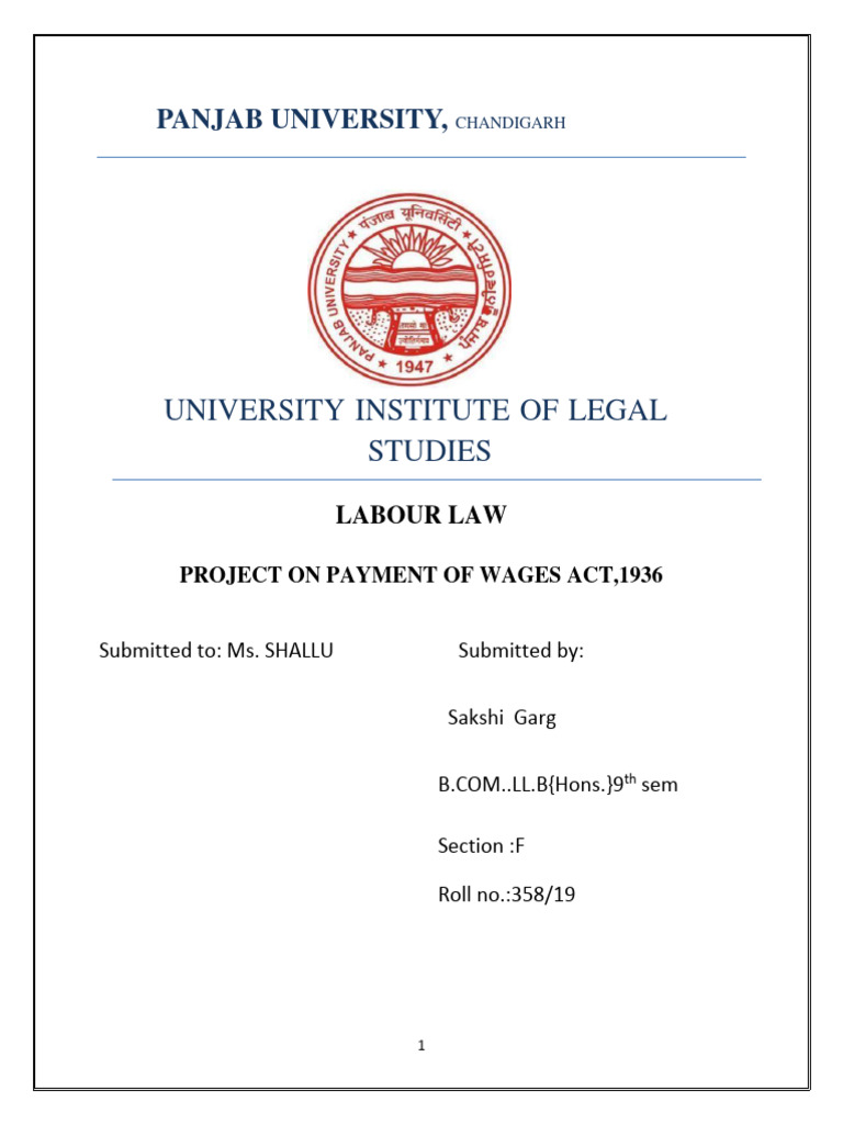 Labour Law Pdf Employment Wage
