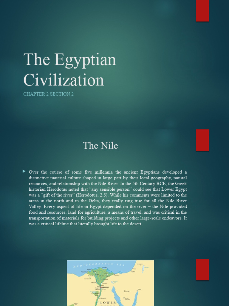 Chapter 2 Section 2 The Egyptian Civilization | PDF | Nile | Ancient Egypt