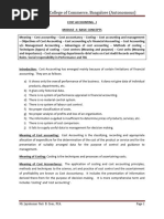 MOD 1 - Introduction On Cost Accounting