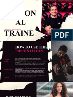 Personal Trainer Portfolio Black and Beige Modern Minimal Presentation