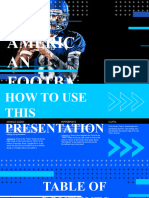 American Football Workshop Blue and Black Geometric Blocks Sport Presentation