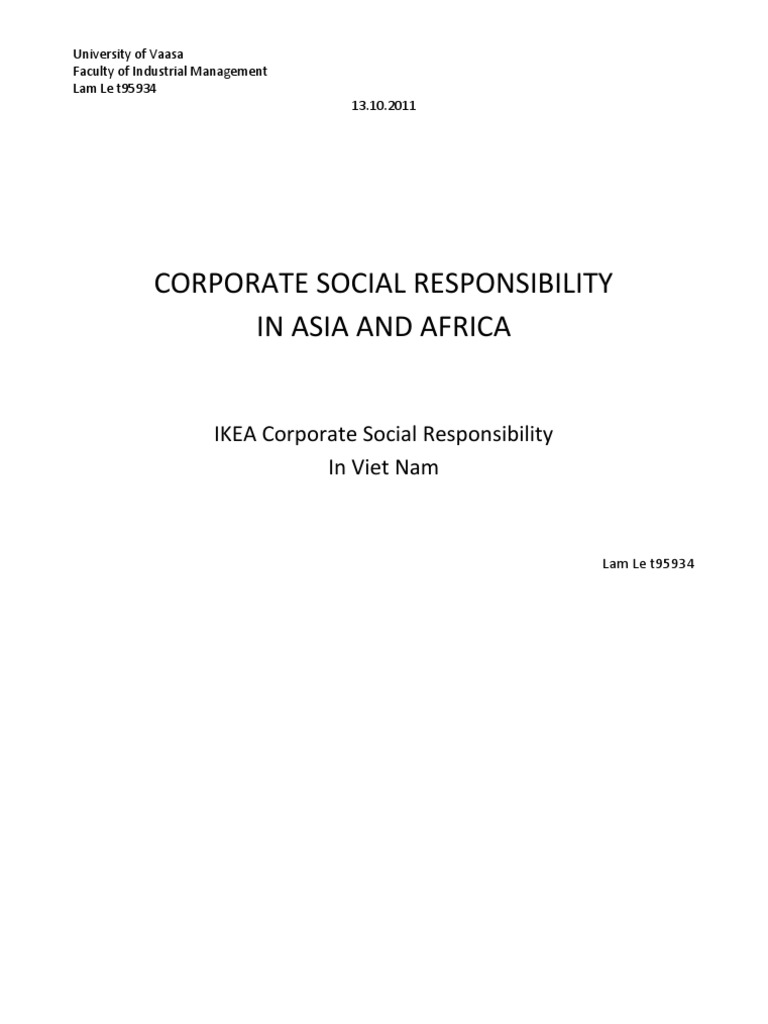 IKEA's CSR Impact in Vietnam | PDF | Corporate Social Responsibility ...