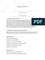 Perguntas Sistematica 1 - Atributos de Deus - Daniel Holanda