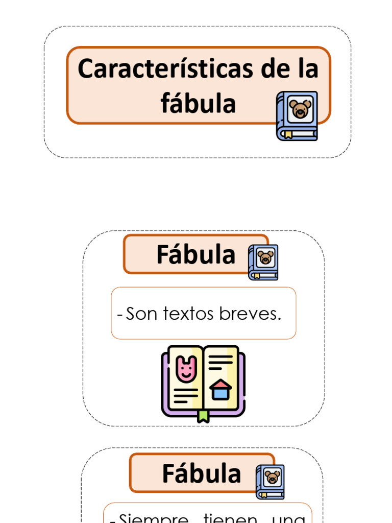 Características y función de la fábula | PDF | Artes del Lenguaje y ...