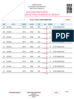 Certificación de Años de Servicio Certificacion Mensual de La Planilla de Haberes Del Sep - Gestión 2014