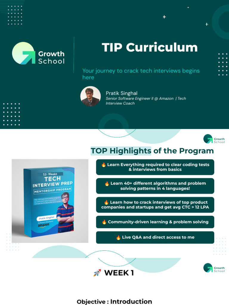 Tech Interview Prep - Curriculum | PDF | Mathematical Logic | Software ...
