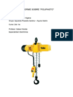 INFORME SOBRE "POLIPASTO"Seguridad e Higiene