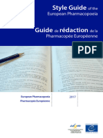 European Pharmacopoeia Style Guide (2017)