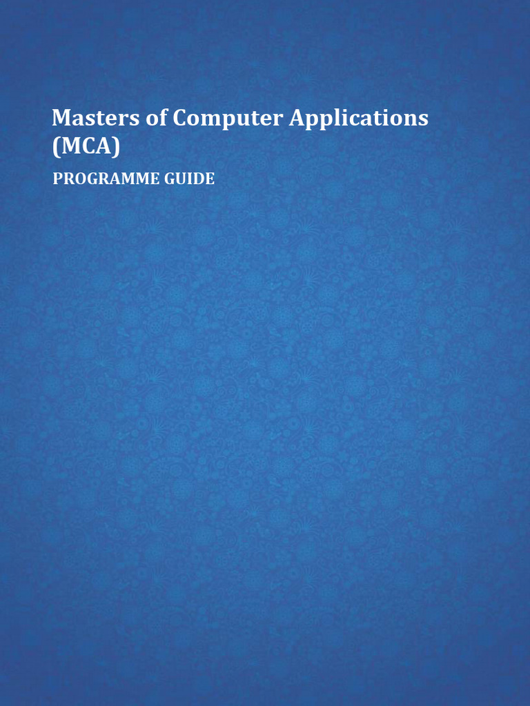 MCA Programme Guide Overview | PDF | Software Testing | Computer Network