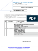 Points Des Absences Au Cours de Geotechnique