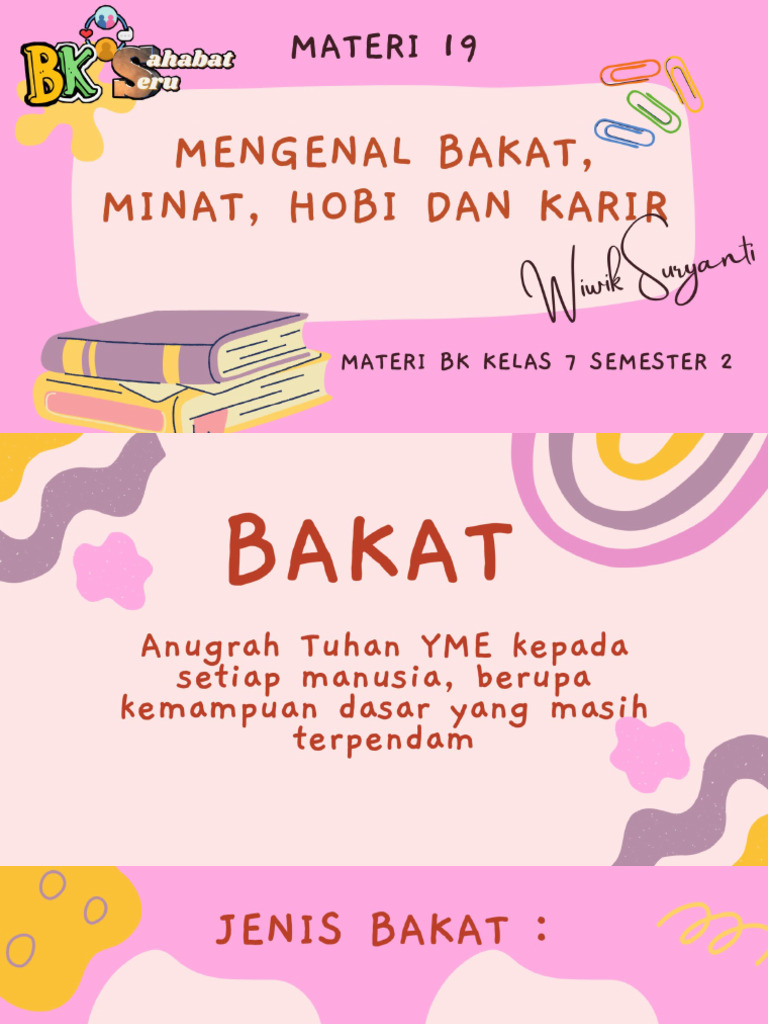 Materi 19 Mengenal Bakat Minat Hobi Dan Karir Pdf