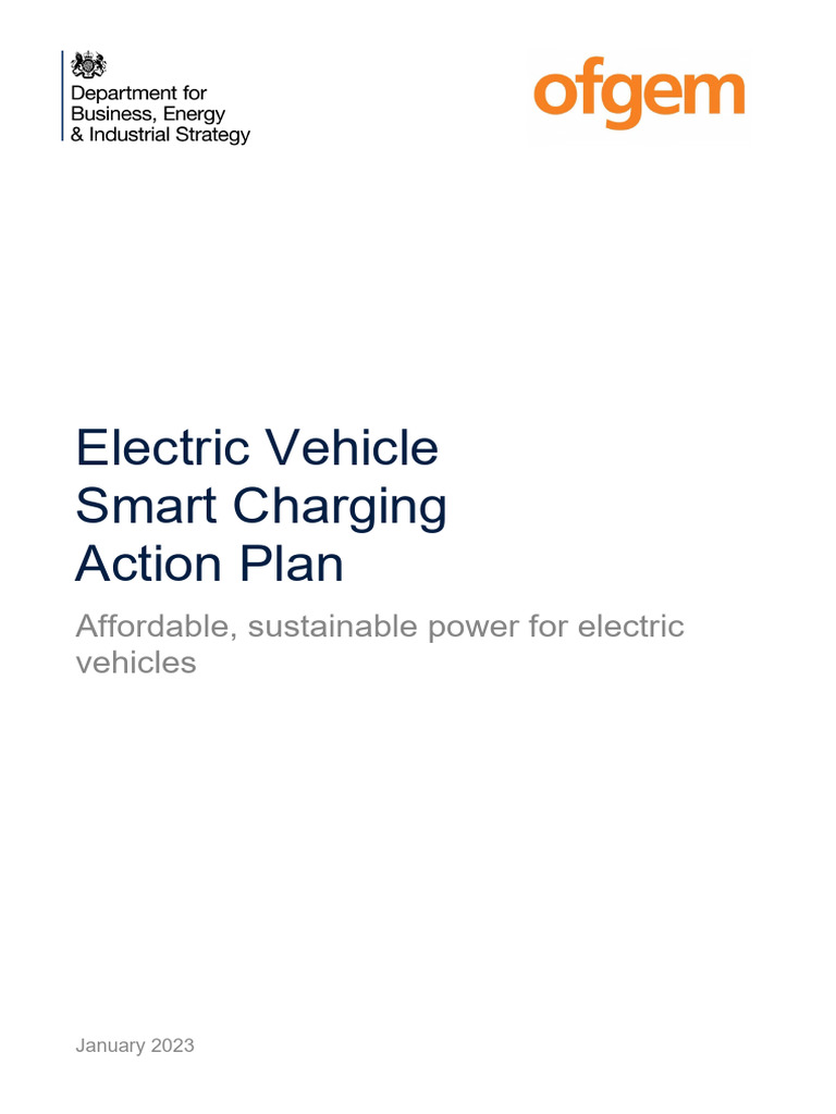 Electric Vehicle Smart Charging Action Plan PDF Electric Vehicle