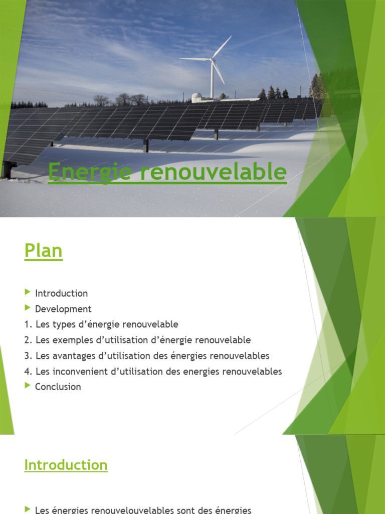 Énergies Renouvelables : Avantages et Inconvénients | PDF | Énergie ...