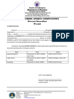 CCBHS School Sports Competitons Parents Permit Table Tennis