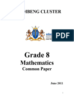 Maths Grade 8 June 2011