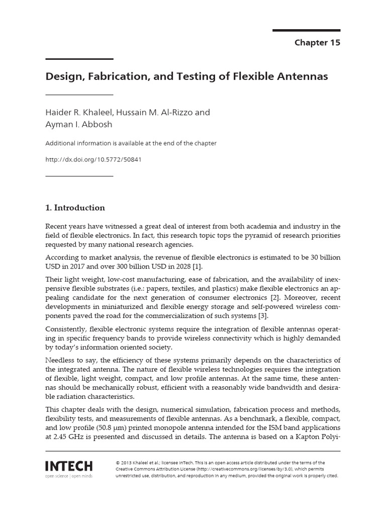 5_Design, Fabrication, and Testing of Flexible Antennas | PDF | Antenna ...