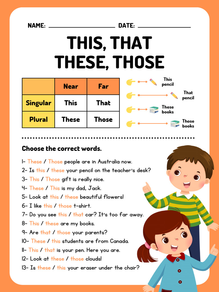 Grammar Quiz: This vs. That Usage | PDF