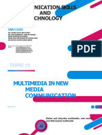 Topic 8.0 - Multimedia in New Media Communication