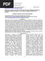 Exploring Customer Satisfaction Through Electronic Banking Adoption in Rwandan Commercial Banks A Case Study of Banque Populaire Du Rwanda