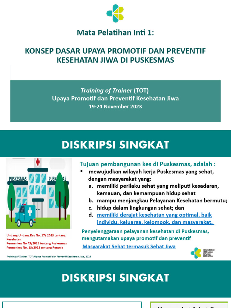 Upaya Promotif dan Preventif Kesehatan Jiwa | PDF | Karier ...