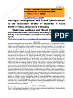 Strategic Development and Brand Establishment in The Insurance Sector of Rwanda A Case Study of Soras Insurance Company