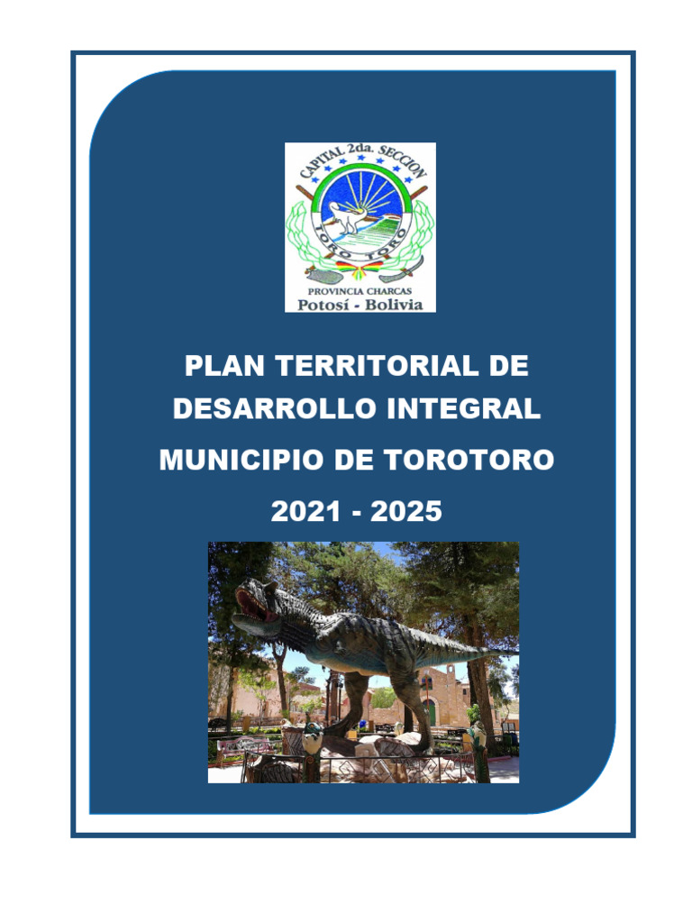 Plan de Desarrollo Integral Torotoro 2021-2025 | PDF | Agricultura ...