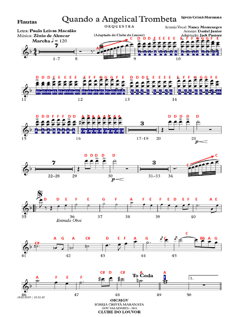 Quando A Angelical Trombeta - Orquestra | PDF