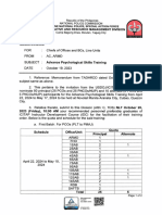 Advance Psychological Skills Training