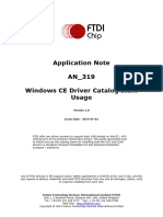 An 319 Windows CE Driver Catalog Item Usage