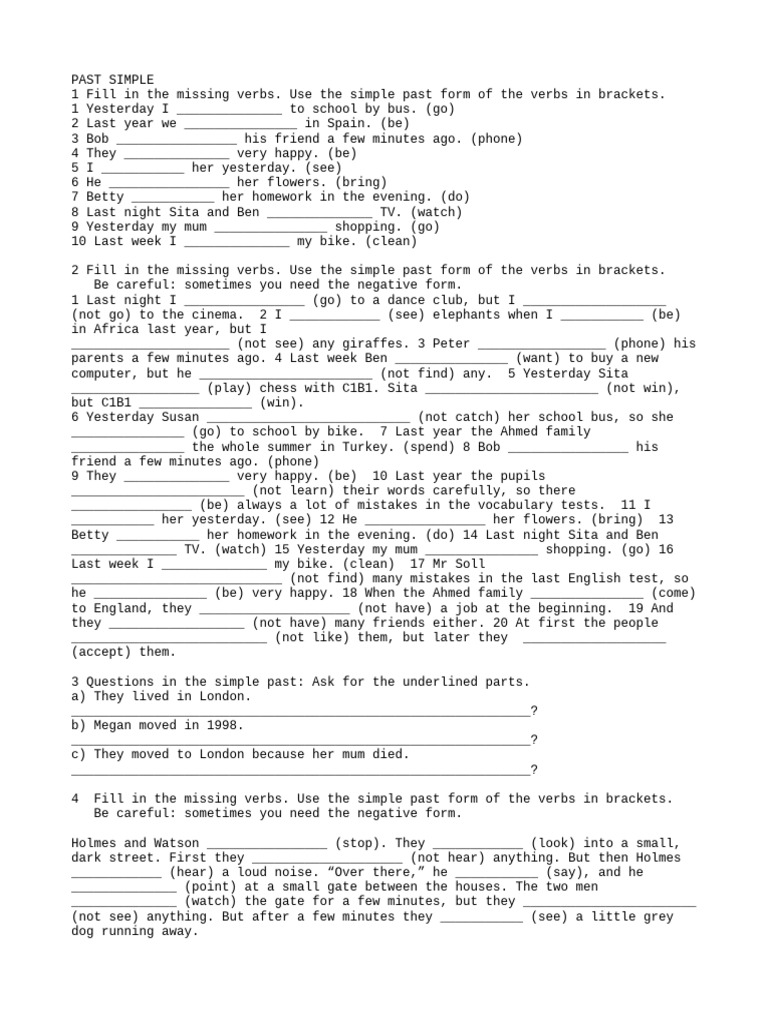 Past Simple | PDF