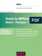 Toute La MPSI en Fiches - Maths - Physique - Chimie - J'Integre (Nouveau Programme)