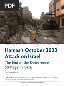 Hamas's October 2023 Attack On Israel - The End of The Deterrence Strategy in Gaza