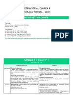 Cronograma y Modalidad de Cursada TSC II (Prácticos y Teóricos) 2021