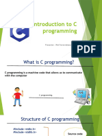 Introduction To C Programming