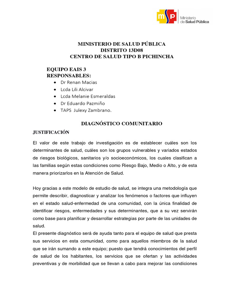 Ministerio de salud publica distrito 13d pdf