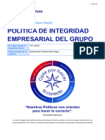 Group Business Integrity Policy - Spanish - 2022