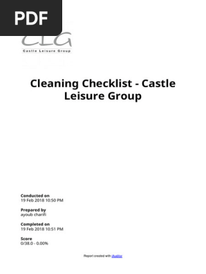 Cleaning Checklist - Castle Leisure Group - - 2018.02.19-22.50.40+0000