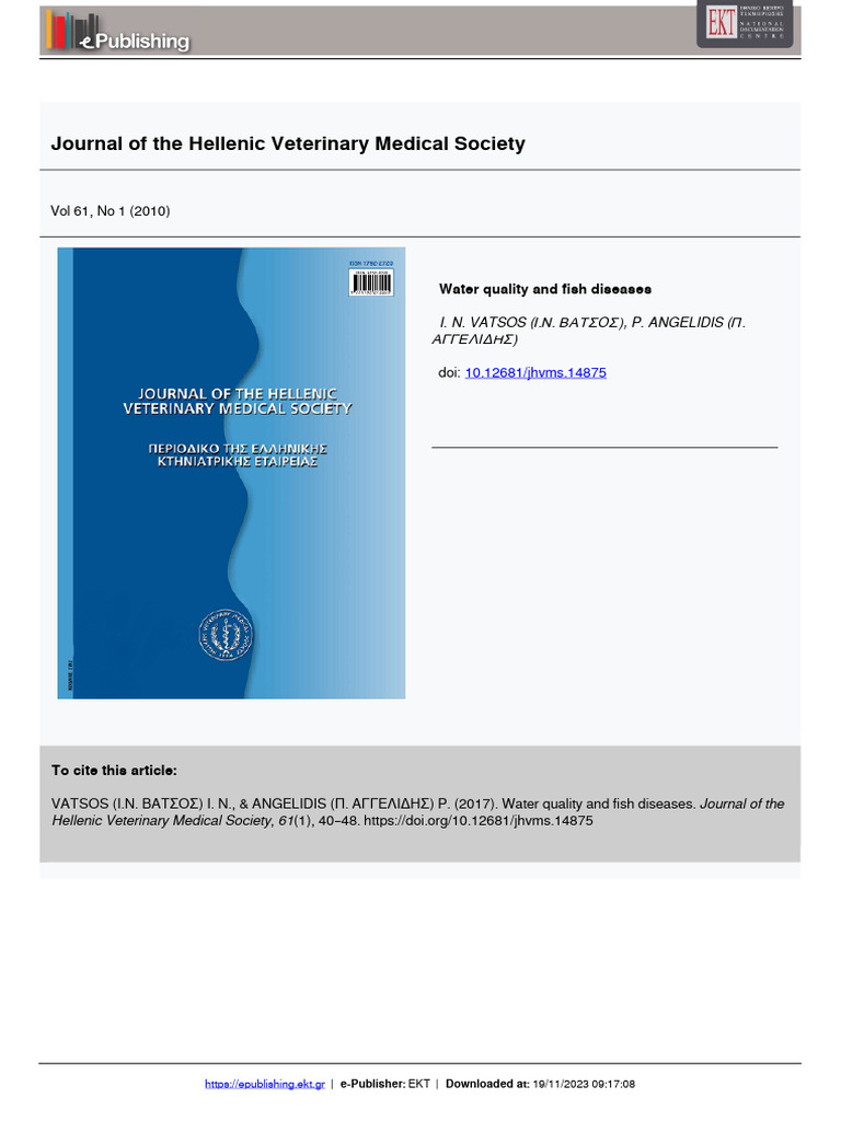 View of Water Quality and Fish Diseases | PDF | Aquatic Ecosystem | Ecosystem